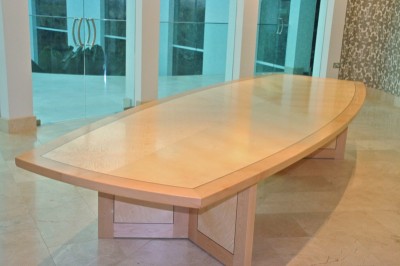 Leaf - ripple sycamore dining table